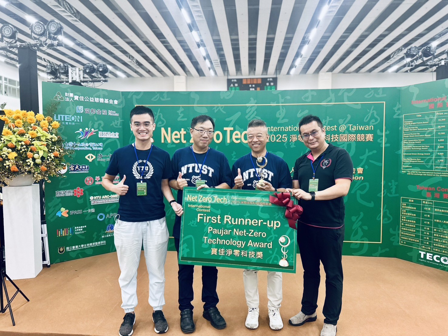 Yuan Ze University Won Second Place at International Net Zero Tech Competition with Cross-University Team